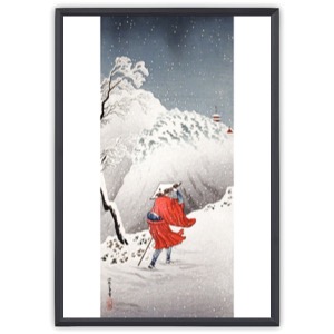 Snowy Evening on a Mountain Path