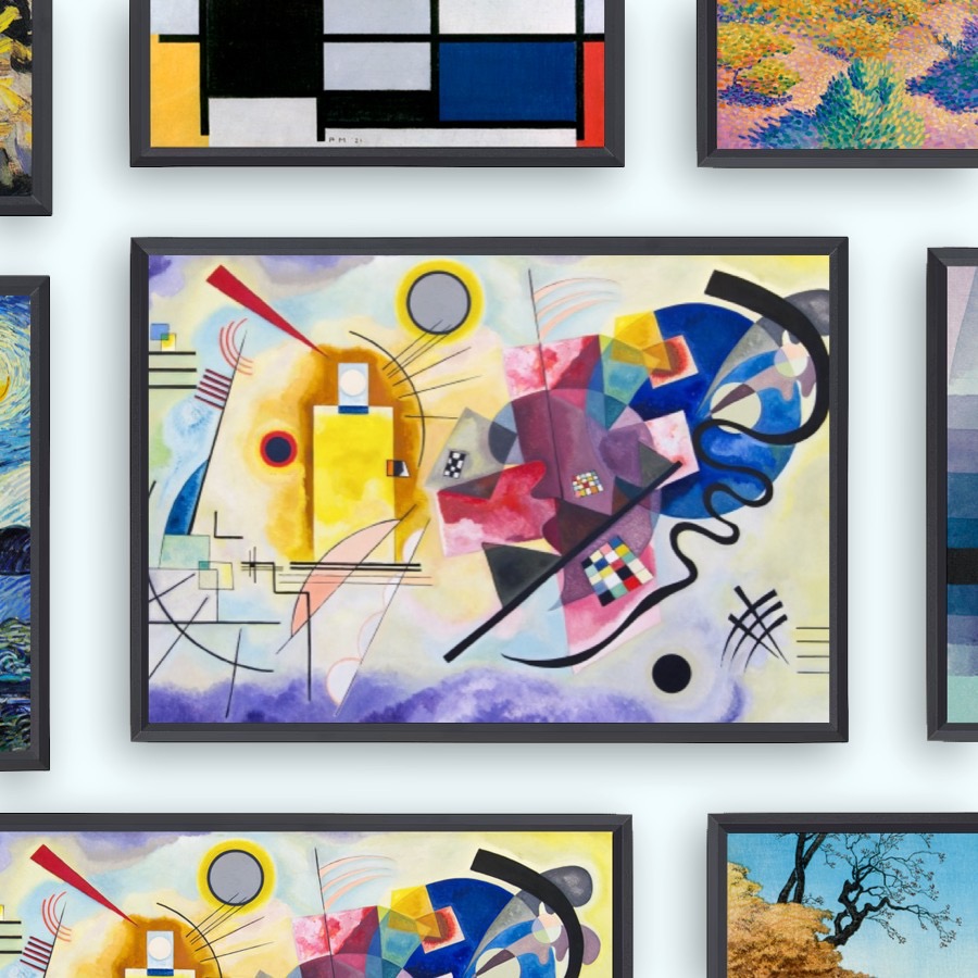 Yellow-Red-Blue abstract painting